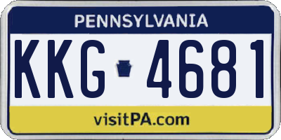 PA license plate KKG4681