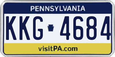 PA license plate KKG4684