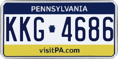 PA license plate KKG4686