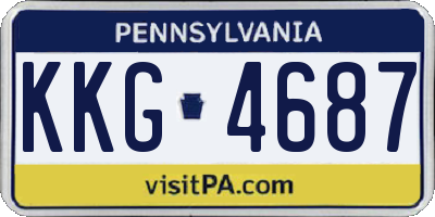 PA license plate KKG4687