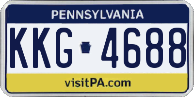 PA license plate KKG4688