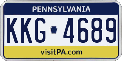 PA license plate KKG4689