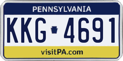 PA license plate KKG4691