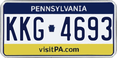 PA license plate KKG4693