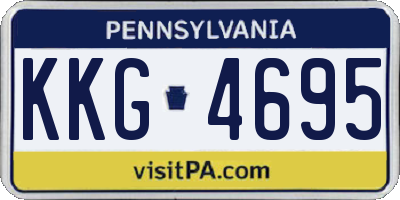 PA license plate KKG4695