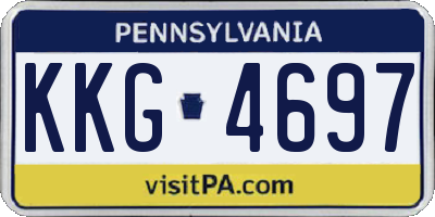 PA license plate KKG4697
