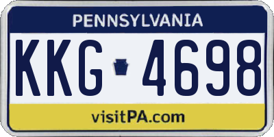 PA license plate KKG4698