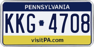 PA license plate KKG4708