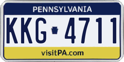 PA license plate KKG4711
