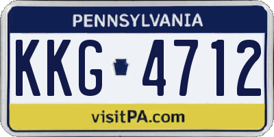 PA license plate KKG4712