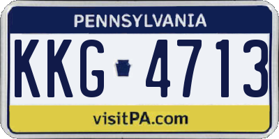 PA license plate KKG4713