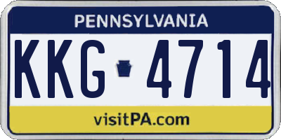 PA license plate KKG4714