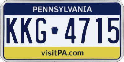 PA license plate KKG4715