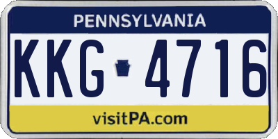PA license plate KKG4716