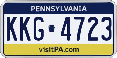 PA license plate KKG4723