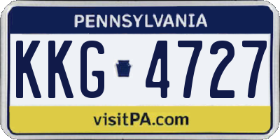 PA license plate KKG4727