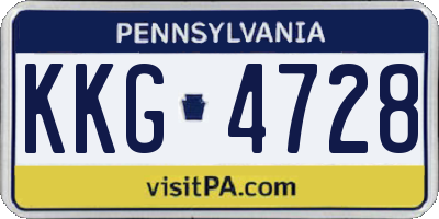 PA license plate KKG4728