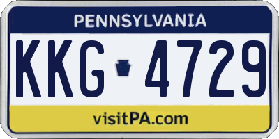PA license plate KKG4729