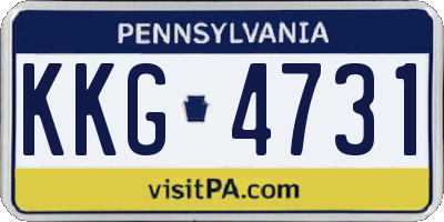 PA license plate KKG4731