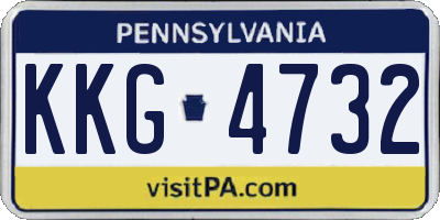 PA license plate KKG4732