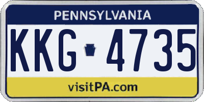 PA license plate KKG4735
