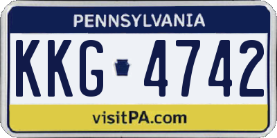 PA license plate KKG4742