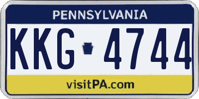 PA license plate KKG4744