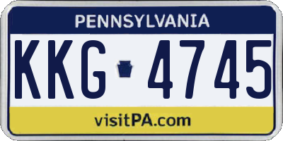 PA license plate KKG4745