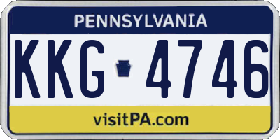 PA license plate KKG4746