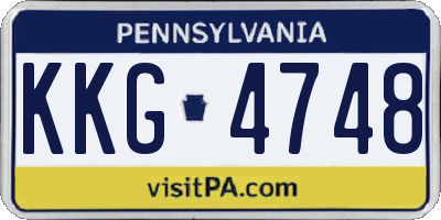 PA license plate KKG4748