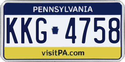 PA license plate KKG4758