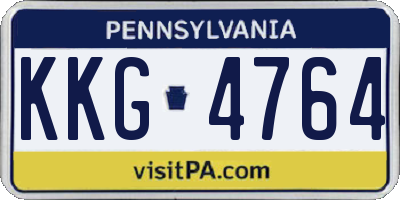 PA license plate KKG4764