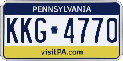 PA license plate KKG4770