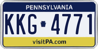 PA license plate KKG4771