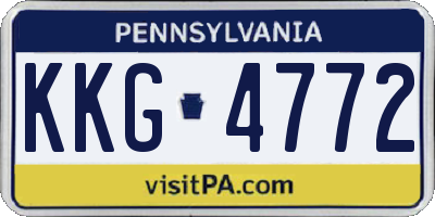 PA license plate KKG4772