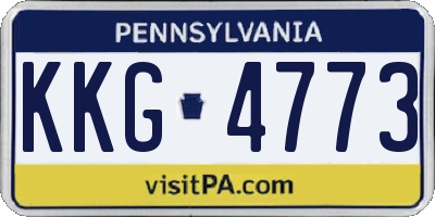 PA license plate KKG4773