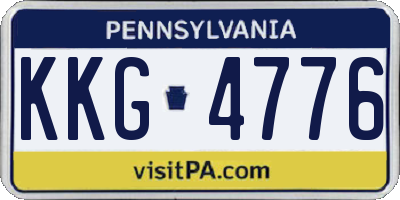 PA license plate KKG4776
