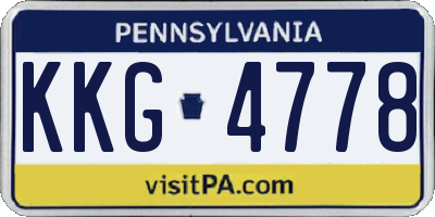 PA license plate KKG4778
