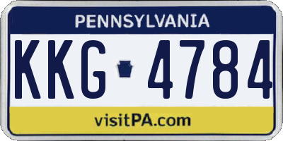 PA license plate KKG4784