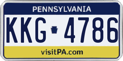 PA license plate KKG4786