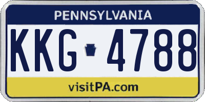 PA license plate KKG4788