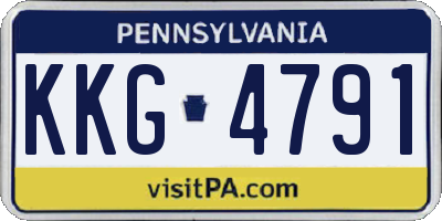 PA license plate KKG4791