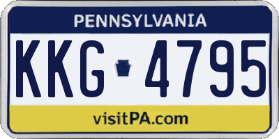 PA license plate KKG4795