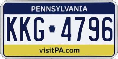 PA license plate KKG4796