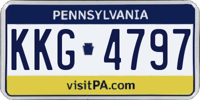 PA license plate KKG4797