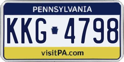 PA license plate KKG4798