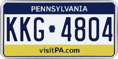PA license plate KKG4804