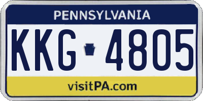 PA license plate KKG4805