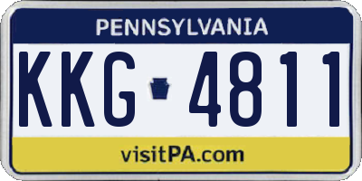PA license plate KKG4811
