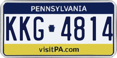 PA license plate KKG4814